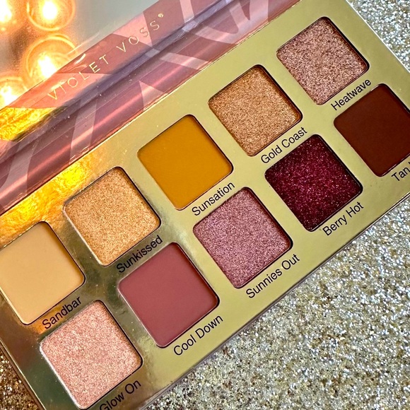 NWOB Violet Voss Cosmetics SunKissed Summer Pigment Palette Glitter Matte - Picture 3 of 9
